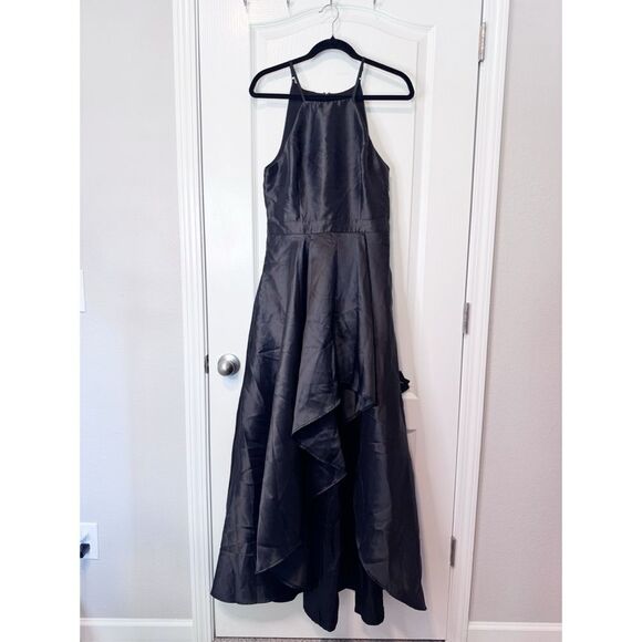 Lulus Women’s Broadway Show Black High-Low Gown NWT Size Medium Formal Event - Picture 2 of 11